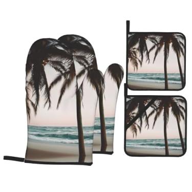 Imagem de Luvas de cozinha resistentes ao calor e suporte de panela com estampa de pombo de desenho animado, luvas de forno confortáveis para cozinhar