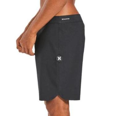 Imagem de Bermuda Hurley Phantom Block Party 18 Preta Branca-Masculino