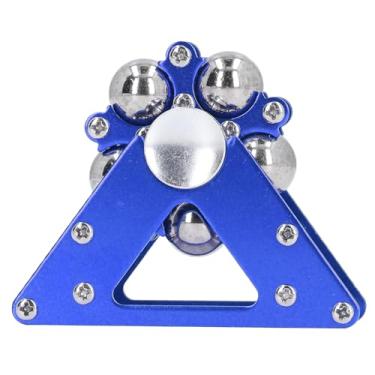 Imagem de Yinhing Brinquedo de Roda Gigante Giratória Com Pontas Dos Dedos Em Liga de Alumínio Premium, Jogo de Descompressão Envolvente, Brinquedo de Entretenimento Prateado para Idades (Azul escuro)