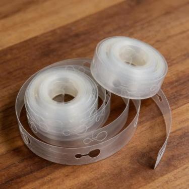 Imagem de Faixa de decoração, 4 rolos reutilizáveis para decoração de guirlanda com furos duplos para aniversários, festas, casamentos, Natal