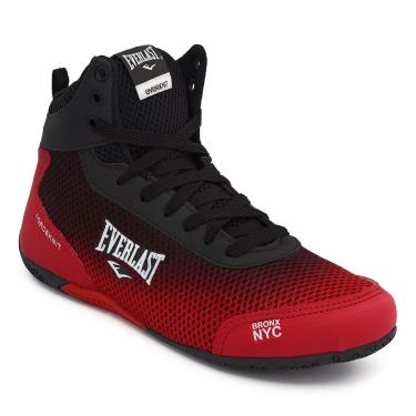 Imagem de Tenis Everlast Forceknit Masculino Lutas Academia Preto Vermelho