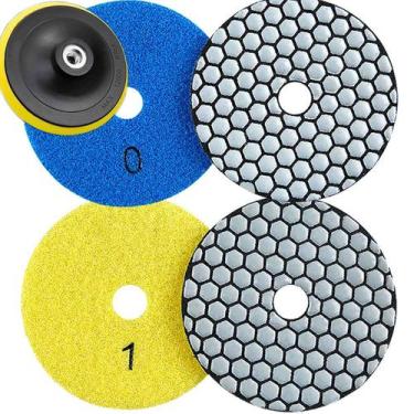 Imagem de Lixa Diamantada Colmeia 50/100 + Suporte Polir Piso 45 Graus Porcelana