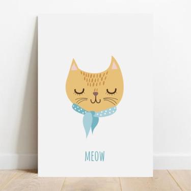 Imagem de Placa Decorativa Gatinho Laranja - TaColado., 30x40cm