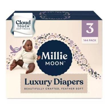 Imagem de Fraldas Luxo Tamanho 3 Pacote com 144 Unidades Conforto Premium - Mill