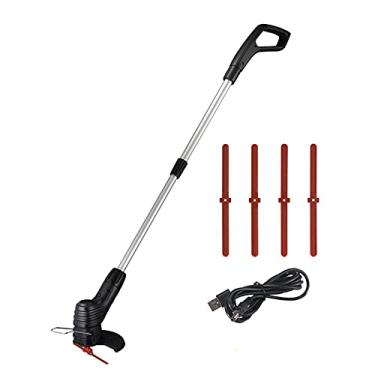 Imagem de Cortador de Grama Elétrico Sem Fio Portátil Leve Máquina Cortar Relva Trimmer Recarregável via USB Ervas Eficiente