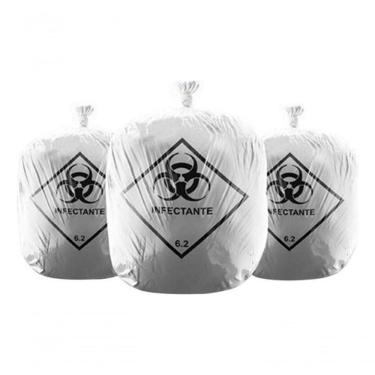 Imagem de Saco de Lixo Infectante 100 Litros Branco 100 Unid Talge para Resíduos Hospitalares Higipack