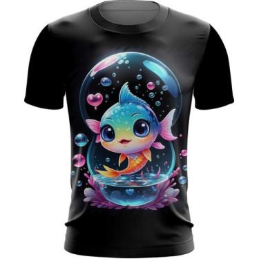 Imagem de Camiseta Dryfit Peixinho Feliz no Aquário Peixe 1 - Kasubeck Store®, M