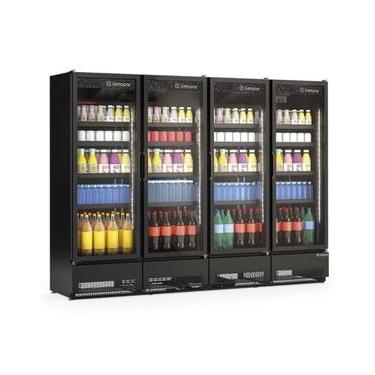Imagem de Expositor Vertical 4 Portas GCVR1950CB All Black Gelopar 220V