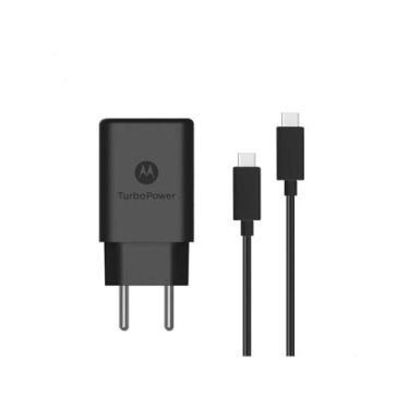 Imagem de Carregador De Parede Motorola Turbo Power 27w - Cabo Usb-C Preto, Pret