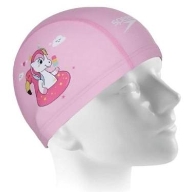 Imagem de Touca de Natação Speedo Fun Cap Unicórnio Infantil, Único, Rosa