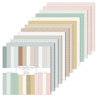 Imagem de Papel para Scrapbook Unoschrim 30,5  30,5 cm  24 Folhas  Estilo Boho