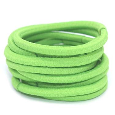 Imagem de La Tartelette 4 mm elásticos faixas de cabelo laços para crianças cabelo de borracha faixas de cabelo, Pale Green, 50 Pcs