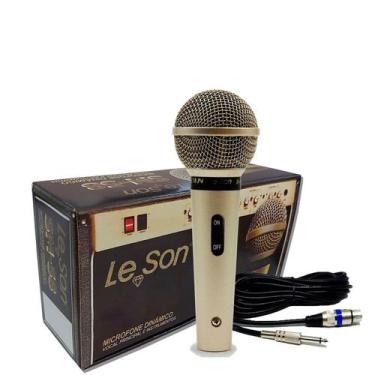 Imagem de Microfone Leson Sm58 P4 Vocal Profissional + P10