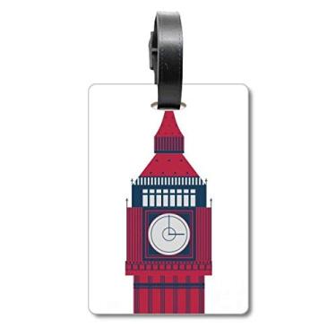 Imagem de Tower Big Ben Bandeira do Reino Unido Bolsa Etiqueta para Bagagem Cartão de Bagagem Etiqueta Scutcheon Etiqueta
