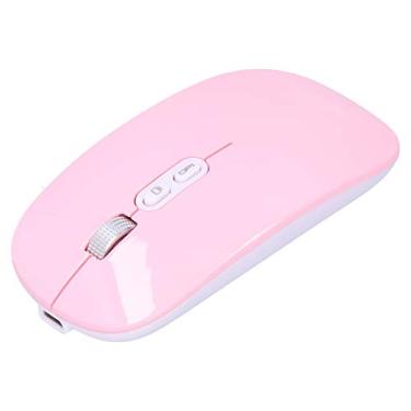 Imagem de Mouse óptico de Mouse Sem Fio 2,4 Ghz Bluetooth 5.0 Dual Mode Mouse de Carregamento para Escritório de Jogos (Rosa ouro)