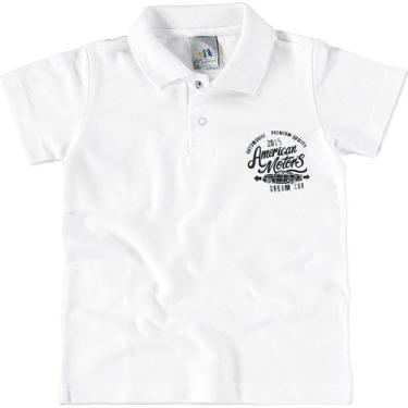 Imagem de Camiseta Infantil Polo Malwee - Em Cotton 100% Algodão - Branco
