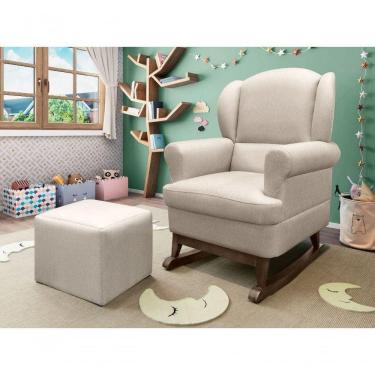 Imagem de Poltrona Sabrina Canoa E Puff Bege