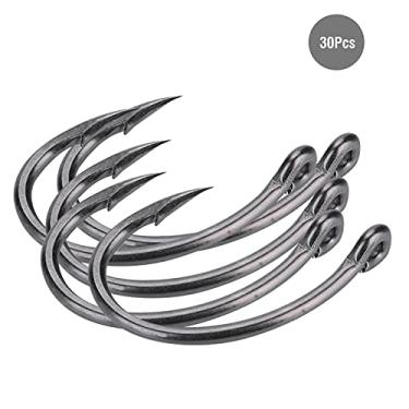 Imagem de Anzol para pesca, anzol de pesca marítima afiada e resistente, acessório de pesca antiferrugem para pescador amante da pesca marítima(10#)