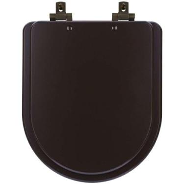 Imagem de Assento Sanitário Mdf Soft Close Link/lk Marrom Fosco para Vaso Deca com Ferragem Marrom