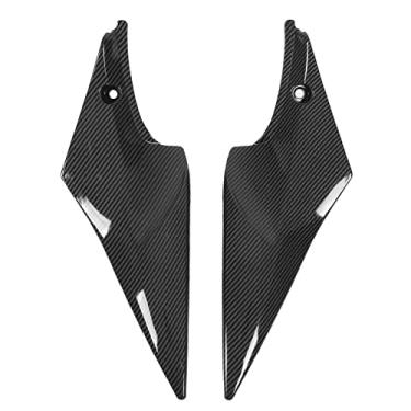 Imagem de Vomeko Carenagem lateral do tanque de reposição esquerda e direita 2 peças compatíveis com Suzuki GSX-R 600 750 2006-2007 GSX-R conjunto de carenagem protetor de tanque de combustível (fibra de carbono)