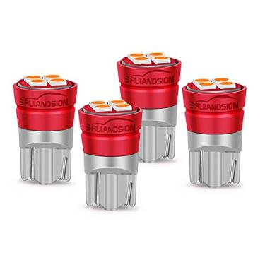 Imagem de Ruiandsion T10 W5W 194 Lâmpadas de LED amarelas de caminhão 24 V de substituição super brilhante para placa de carro para lâmpada interior do carro, 4 peças