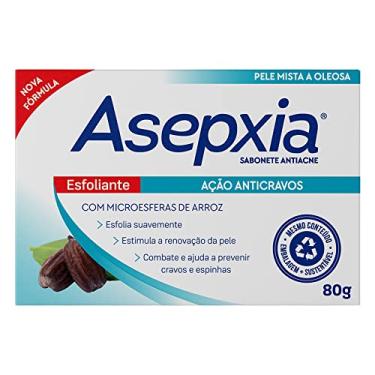 Imagem de Asepxia - Sabonete Barra Facial Esfoliante, Ação Anticravos, 80g, Esfolia suavemente