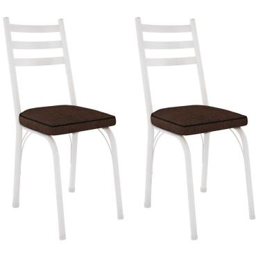 Imagem de Kit 2 Cadeiras Tubular Nara 141 de Aço Cromo