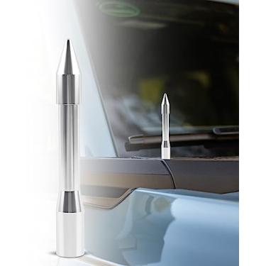 Imagem de Antena de carro para Bronco, substituição de antena de 5 cm para Ford Bronco 2021 2022 2023, prata