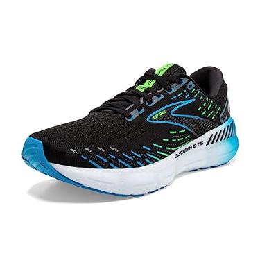 Imagem de Brooks Tênis de corrida masculino Glycerin GTS 20, Preto/Oceano Havaiano/Verde, 40