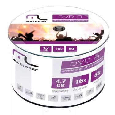 Imagem de DVD-R 50 Mídias Virgem Multilaser 16x 4.7GB