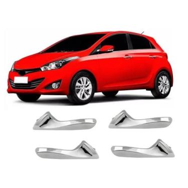 Imagem de Kit gatilho macaneta interna hb20 hb20s 2012/2019 cromado - MDR