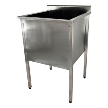 Imagem de Tanque de Aço Inox Industrial 60x60x90cm para Bar e Cozinha