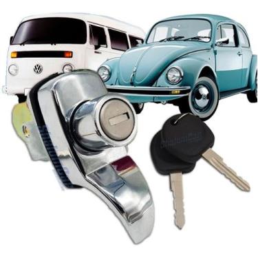 Imagem de Maçaneta Fechadura Capo Tampa Motor Fusca e Kombi Cromada - SHALOMCAR