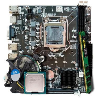 Imagem de Kit Para Montagem de Computador, Placa Mãe  H61, 1155 Com Cooler, Processador Core i5-3550, Memória RAM 8GB DDR3 