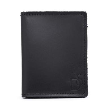 Imagem de Carteira Masculina Slim em Couro Porta Cartao Vertical Lisa Pequena Po