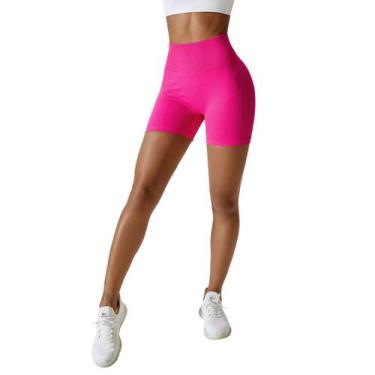 Imagem de Shorts Hupana Fitness Empina Bumbum Sem Costura Rosa Pink, Rosa, P, Fe