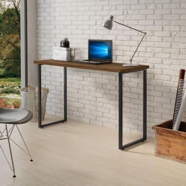 Imagem de Escrivaninha home office estilo industrial  canela com preto - Sonho d