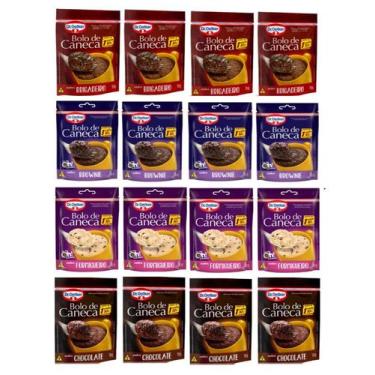 Imagem de Kit c/ 16un Bolo de caneca 4 sabores Diferentes - Dr. Oetker