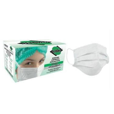 Imagem de Máscara Descartável c/ Elástico Branca c/50 Protdesc Anvisa