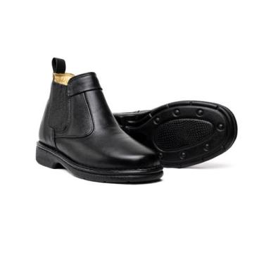 Imagem de Bota Botina Ortopédica Masculino Palminha Ultra Confort Couro Legitimo