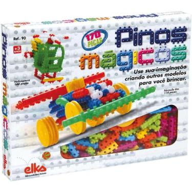 Imagem de Brinquedo Para Montar Pinos Magicos 170 Pecas Elka