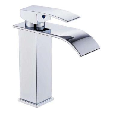Imagem de Torneira Cascata Banheiro Monocomando Misturador Cromado  - Mundo Next