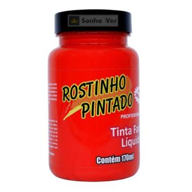 Imagem de Tinta Líquida Facial Rostinho Pintado 170ml GRANDE, Vermelho