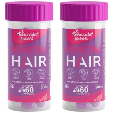 Imagem de 2 Auxilia No Crescimento Renova Hair - Cabelo, Pele E Unhas Com Biotin