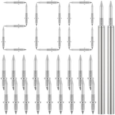Imagem de Fio de rodapé de cabeça dupla, prego sem costura, parafusos e pregos invisíveis, linha de rodapé sem marcas, equipado com 2 ferramentas de manga específica para unhas, pregos de duas cabeças de rodapé