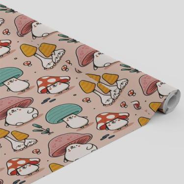 Imagem de Tecido Oxford Estampado Cogumelo Cute Rosa - 1,40m - Core Decore