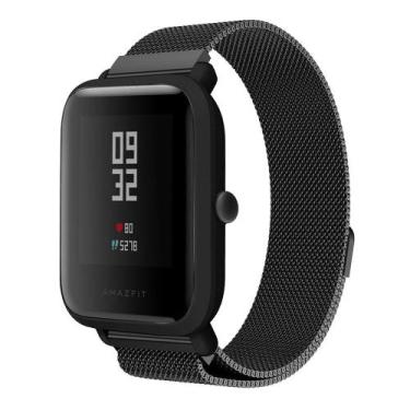 Imagem de Kit 2 Pulseiras em Metal / Aço - Magnética compatíveis com Amazfit GTS