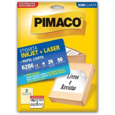 Imagem de Etiqueta Carta 6286 25 Folhas 138,11 X 212,73 MM - Pimaco