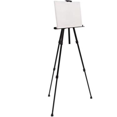 Imagem de Porta Quadros Tripe Tubo Metal Preto - Stalo