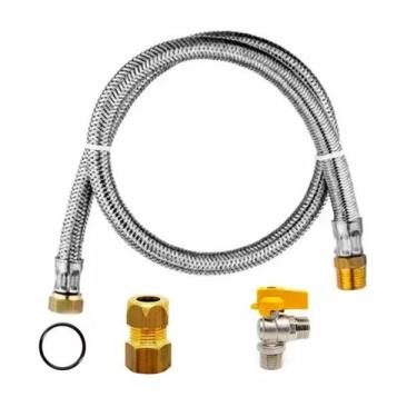 Imagem de Kit Instalação Gás Natural Mangueira 1,00m P/ Fogões Cooktop - Rama